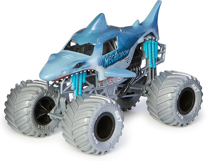 Monster Jam, Official Megalodon Monster Truck, Collector Die-Cast Vehicle, 1:24 Scale, Kids Toys for Boys Ages 3 and up