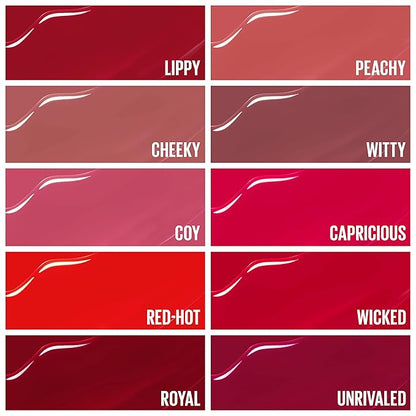 Maybelline Super Stay Vinyl Ink Longwear No-Budge Liquid Lipcolor Makeup, Highly Pigmented Color and Instant Shine, Cheeky, Rose Nude Lipstick, 0.14 fl oz, 1 Count