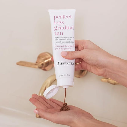 This Works Perfect Legs Gradual Tan, Self Tanner with Vitamin E & Shea Butter, 150ml
