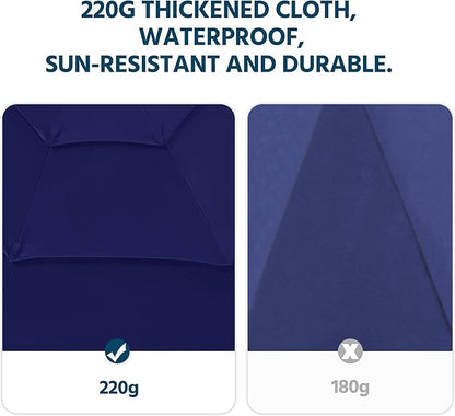 Yaheetech 3-Tier Patio Parasol 10ft Vented Outdoor Table Umbrella Double-layer Cloth & Large Shade for Yard/Garden/Park/Garden Navy Blue