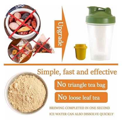 Energy Tea Immune Booster Ginseng - Ginseng Oolong Tea with Sports Water Bottle, Kidney Tea for Women & Men (1 Box)