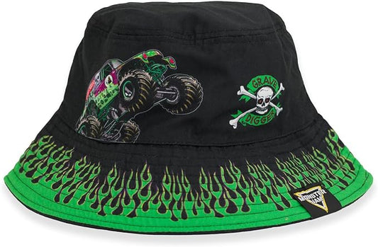 Monster Jam El Toro Loco Grave Digger Maximum Destruction Megalodon Monster Mutt Zombie Bucket Sun Hat One Size