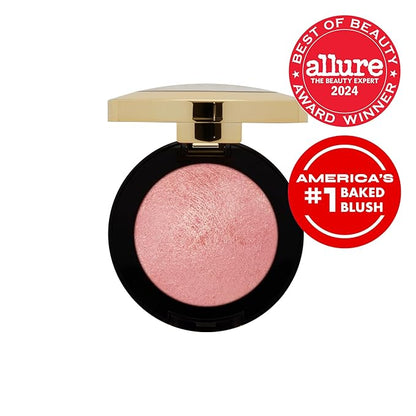 Milani Baked Blush, Powder Blush for Cheeks, Cruelty Free Makeup - Shape, Contour & Highlight Face for a Shimmery or Matte Finish -Corallina