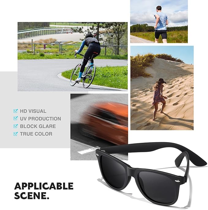 DEMIKOS Sunglasses Men Polarized Sunglasses for Mens Womens Retro Mirror Lens for Driving Fishing UV400 Protection