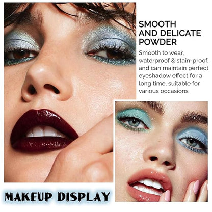 Sapphire Blue Smoky Eye Shadow Palette,Navy Royal Blue Green Goth High Pigment Natural Eyeshadow Palette,Waterproof,Blendable Long Lasting Naturing-Looking,Vegan & Cruelty-Free