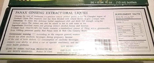 Royal King Panax Ginseng Extract with Alcohol 8000 mg 30 Vial (3 Boxes)