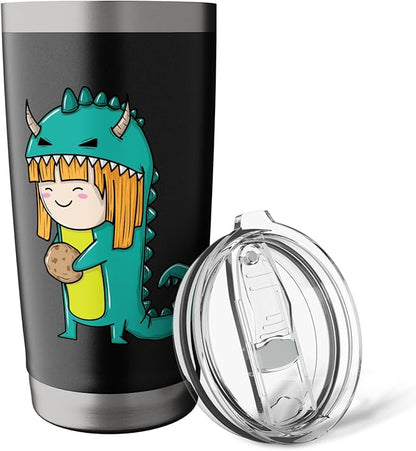 Child in Monster Costume with Cookie Stainless Steel Insulated Tumbler