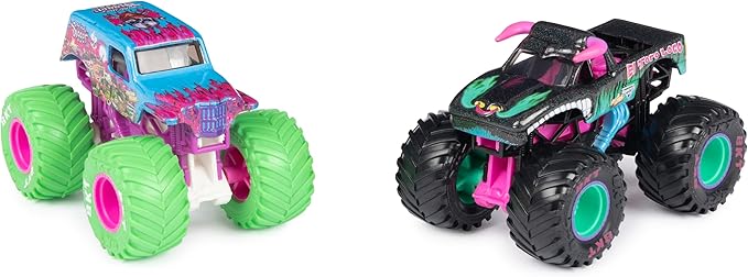 Monster Jam, Official Nitro Neon, Son-uva Digger Vs. El Toro Loco, 1:64 Scale Die-Cast Monster Trucks, Kids Toys for Boys Ages 3 and up