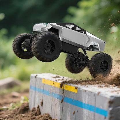 1/14 Scale 4WD RC Monster Truck, 2.4GHz Remote Control Car with LED Lights, All-Terrain Off-Road Toy for Kids Ages 6-12, Christmas Birthday Gift for Boys Girls Adult