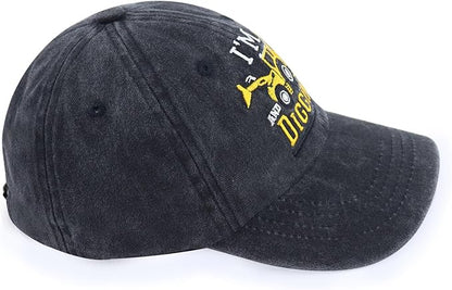 I'm 3/4/5/6/7/8/9 and Digging It Hats for Boys Girls, Funny Embroidered Toddler Excavator Birthday Baseball Cap