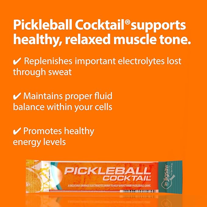 Jigsaw Health Pickleball Cocktail (60 Servings Packets, Orange)
