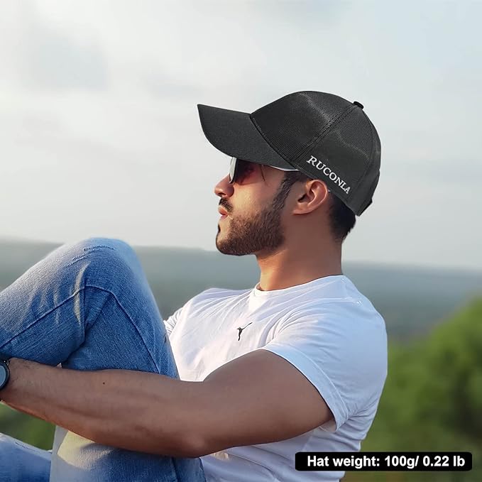Fiber Optic Cap LED hat with 7 Colors Luminous Glowing EDC Baseball Hats USB Charging Light up caps led Crazy Cap Black