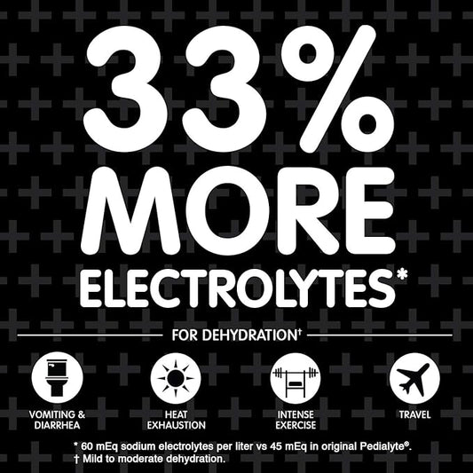 Pedialyte AdvancedCare Plus Electrolyte Powder Packs with 33% more electrolytes and PreActiv Prebiotics, Strawberry Freeze & Berry Frost, 24 Count