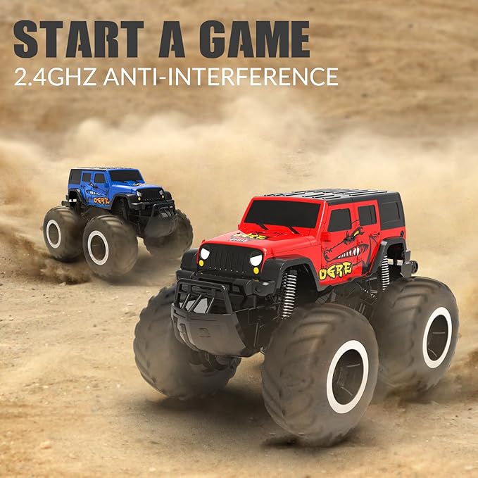 STEMTRON Amphibious Remote Control Car Toys for Boys 2.4 GHz 1:16 All Terrain Off-Road RC Car Waterproof RC Monster Truck Kids Pool Toys Remote Control Boat Gifts for Kids