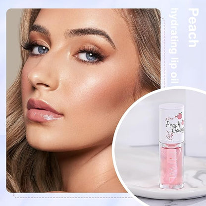 2Pcs Crystal Jelly Moisturizing Lip Oil Hydrating Lip Gloss Set, Non-sticky Fresh Texture Nourishing Plumping Lip Oil Long Lasting Lip Care Tools