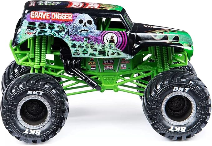 Monster Jam, Official Grave Digger Monster Truck, Die-Cast Vehicle, 1:24 Scale