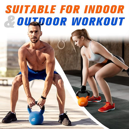 RitFit Neoprene Coated Solid Cast Iron Kettlebell 5 10 15 15 20 20 25 25 30 30 35 35 40 40 45 45 50 50 LB,