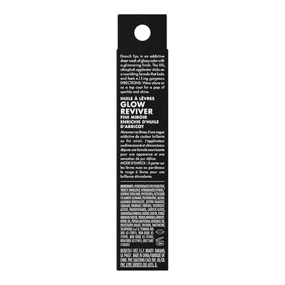 e.l.f. Glow Reviver Lip Oil, Nourishing and Hydrating with High-Shine Glimmer Finish & Sheer Wash Of Color, Minty Scent, Non-Sticky, Vegan & Cruelty-free, Crystal Baller