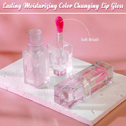 Bossup Color Changing Lip Oil，Magic Color Changing Lip Oil V2，Warm Change Moisturizing Lip Gloss，Hydrating Lip Gloss Lip Balm Lip Care，Long Lasting Non-sticky Nourishing Repairing Primer Lip Tint…