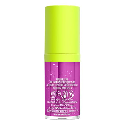 NYX PROFESSIONAL MAKEUP Fat Oil Chillz, Moisturizing, Shiny and Vegan Tinted Lip Gloss - Strawberry Slush (Sheer Pinkish Purple)