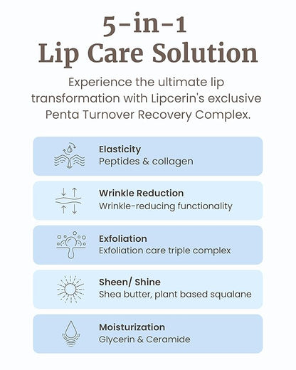 Glint Lipcerin (Icy Blue, 0.5fl oz) - Long Lasting Hydrating lip gloss with Shea Butter for a Natural Looking, Korean Skin care Ideal for Chapped, Dry, Cracked, or Damaged Lips