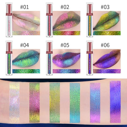 Super Stay Lip Gloss,Multichrome Colorstay Overtime Lipcolor,Highly Pigmented Instant Glitter Liquid Lip Makeup,0.12 Fl Oz (01, 3.5ml)