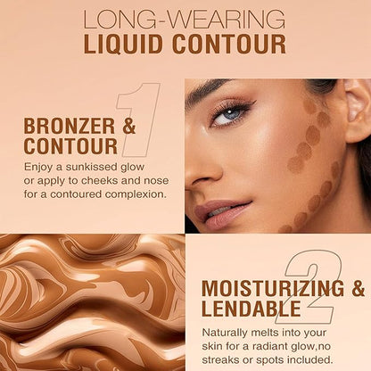 Glow Contour Face Liquid Foundation Bronzer Highlighter Illuminator
