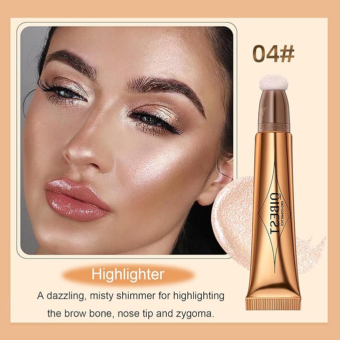 3 Pcs Beauty Wand For Liquid Contour Highlighter