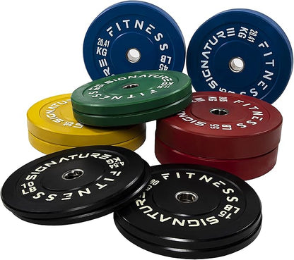 Signature Fitness 2" Olympic Bumper Plate Weight Plates 25LB Single,