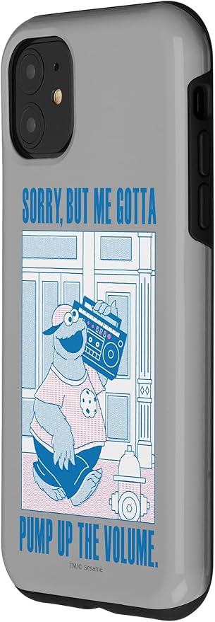 iPhone 11 Sesame Street Cookie Monster Me Gotta Pump Up The Volume Case