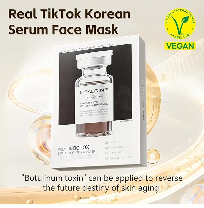 Premium Bio-Collagen Real Deep Face Mask, Even Skin Tone, Pore Minimizing, Elasticity Firming Moisturizing Facial Mask Korean Skin Care 30g*10ea