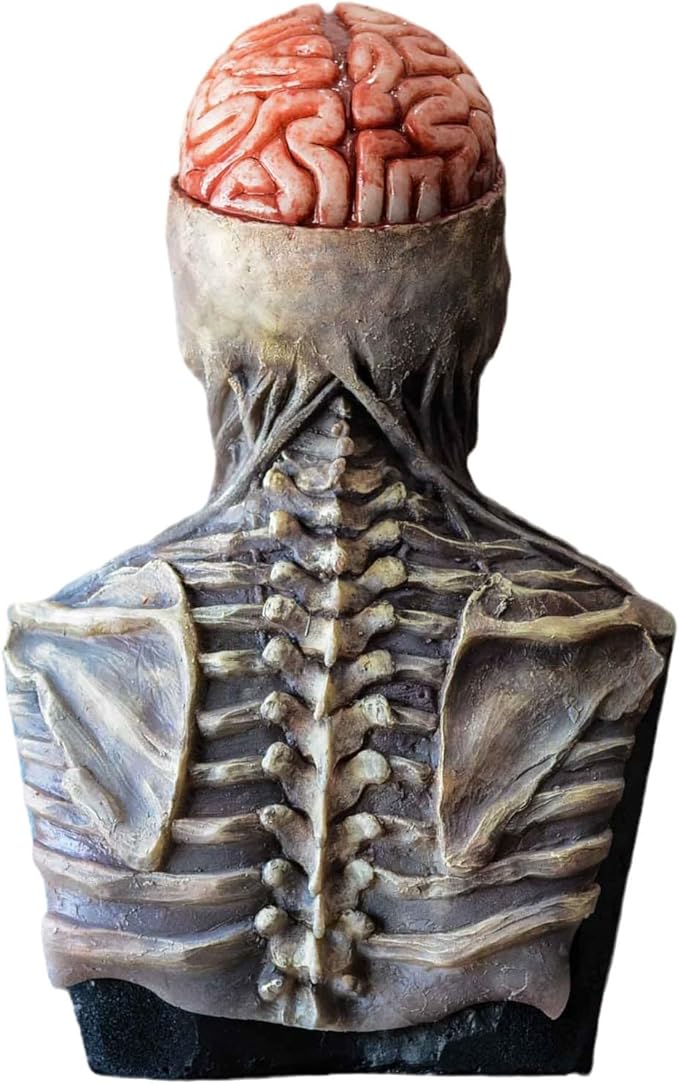 Halloween Skull Mask，Scary Full Head Skeleton Headgear，Realistic Cosplay Latex Horror Creepy Biochemical Mask for Adults Costume Party