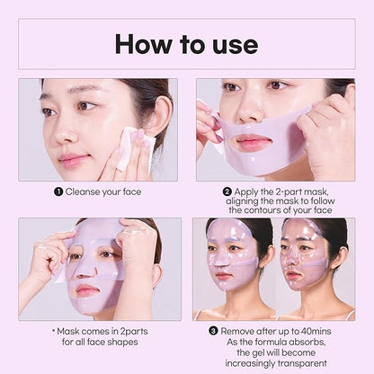 Slow Aging Phyto Collagen Gel Mask, Collagen, Overnight Hydrogel Mask, 4+1 Pack