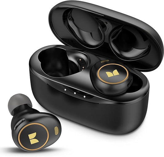 Monster Wireless Earbuds, Achieve 300 AirLinks Bluetooth Headphones Touch Control with Charging Case, Bluetooth Earbuds, Black