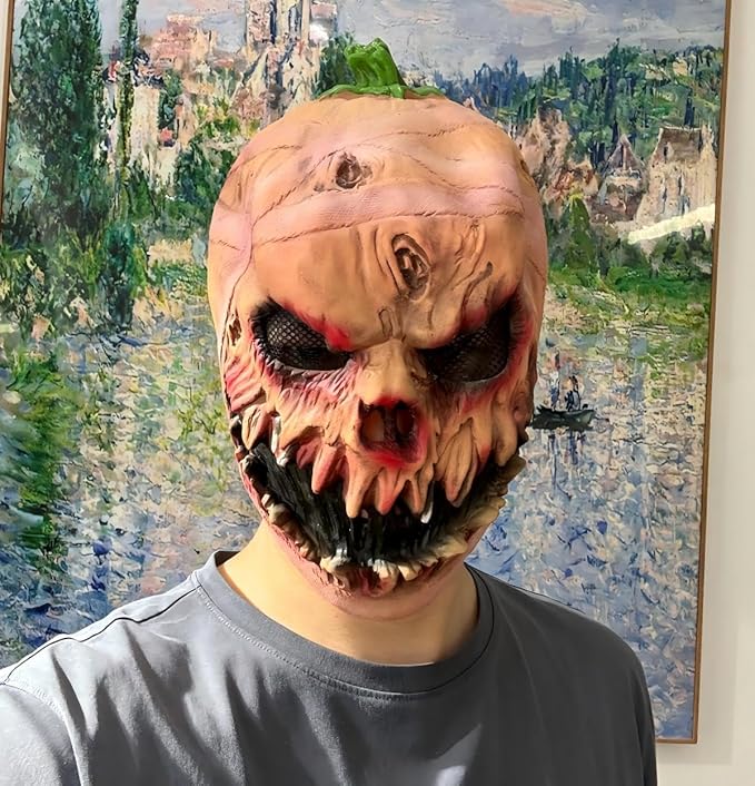 Full Head Mask,Monster, Joker for Men&Women,Halloween Mask, Scary Latex Helmet Cosplay Party Props Devil Zombie