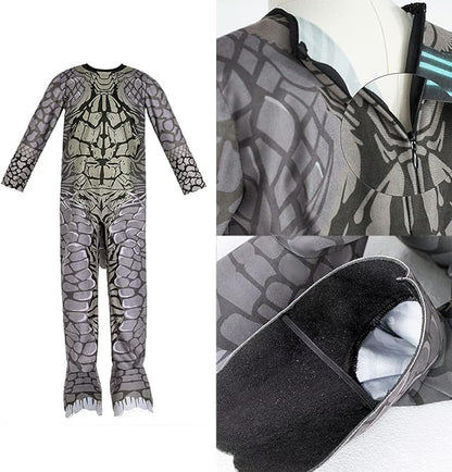 CAFELE Deluxe Dinosaur Costume The King Monsters Jumpsuit Bodysuit Dress-Up Halloween Costume for Kids Ages 3 and Up