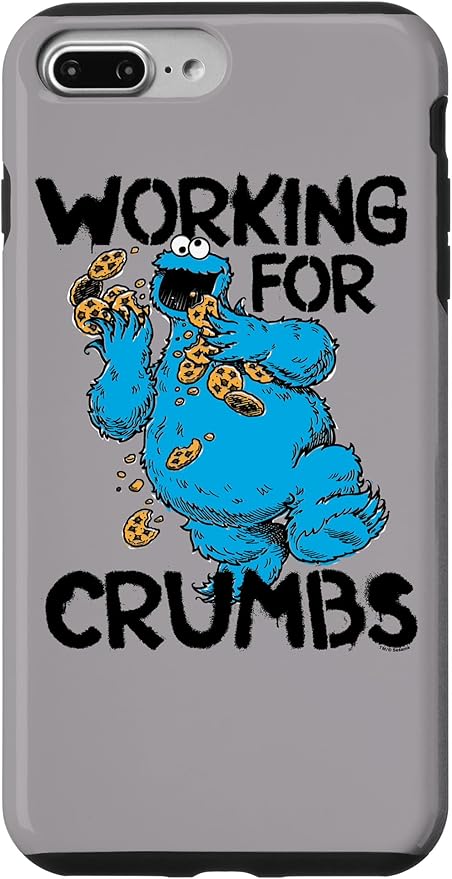 iPhone 7 Plus/8 Plus Sesame Street Cookie Monster Working for Crumbs Case