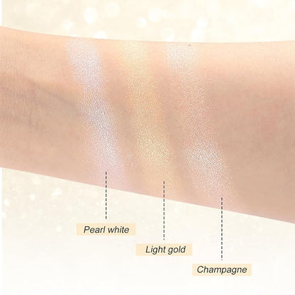Boobeen Highlighter Makeup Highlighter Powder Palette, Shimmer Illuminator