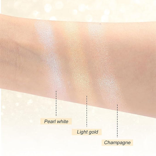 Boobeen Highlighter Makeup Highlighter Powder Palette, Shimmer Illuminator