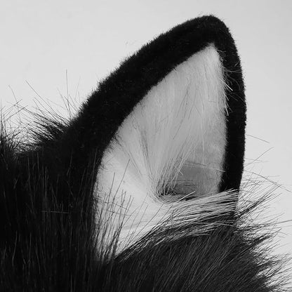 HAOAN Furry Dog Mask Animal Wolf Full Head for Halloween Fancy Dress Party Cosplay Costume Women Men