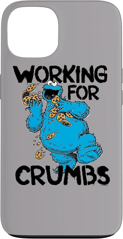 iPhone 13 Sesame Street Cookie Monster Working for Crumbs Case