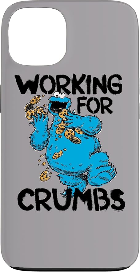 iPhone 13 Sesame Street Cookie Monster Working for Crumbs Case
