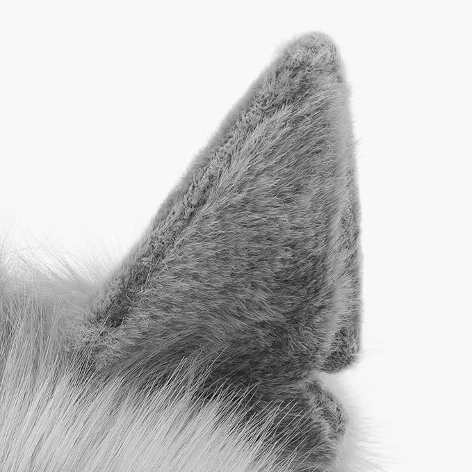 Furry Head Mask Animal Wolf Dog Plush Faux Fur Masks for Halloween Masquerade Cosplay Costume Props