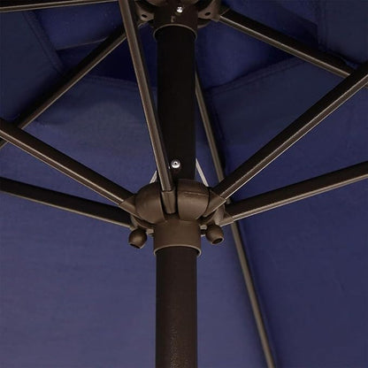 Blissun 7.5 ft Patio Umbrella, Yard Umbrella, Outdoor Market Umbrella with Push Button Tilt Crank (Navy Blue)