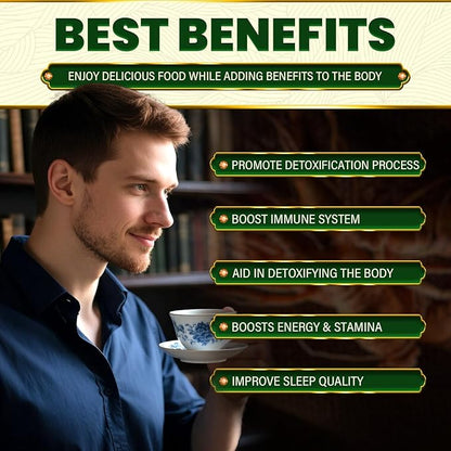 (2 Bag/40packs) Kidney Tea Formula Ginseng Six Treasure Tea - Ginseng Five Treasures Teas, Herbal Formula Health for Men Liver and Kidney Care