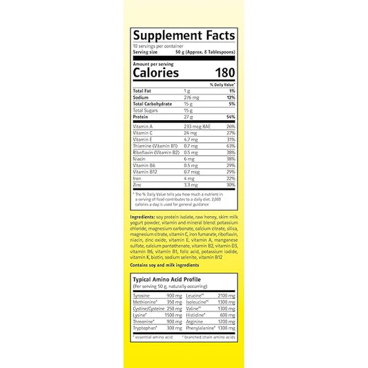 Almased Meal Replacement Shake - Low-Glycemic High Plant Base Protein Powder- Nutritional Weight Health Support Supplement - Original Flavor - 17.6 oz