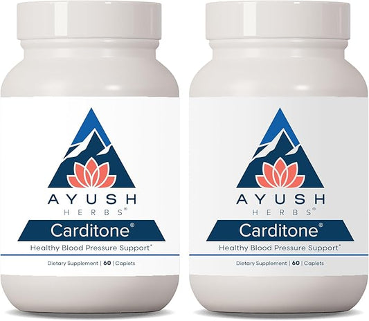 Ayush Herbs - Carditone caplets, 60 Count (Pack of 2)