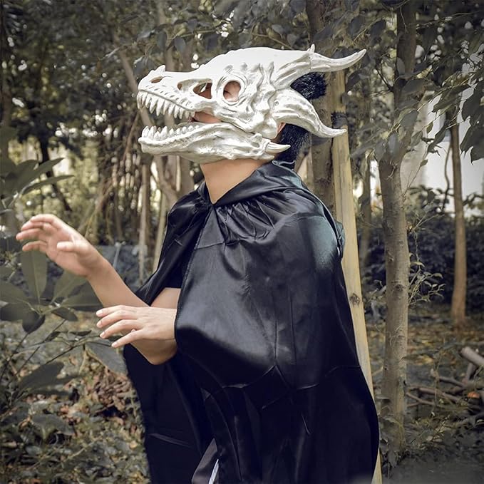 RRANYF Dino Mask Moving Jaw Decor - Tyrannosaurus Rex Cosplay Party Birthday Halloween