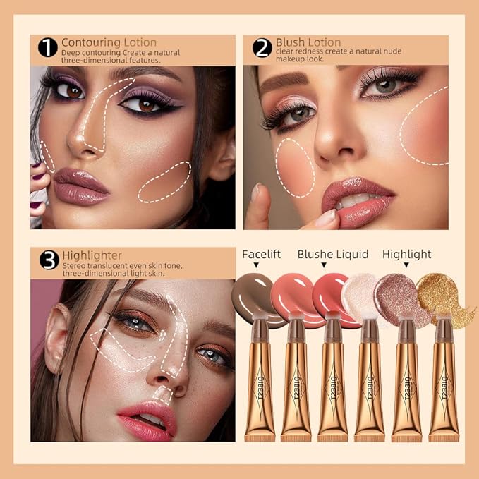 MEICOLY Contour Beauty Wand,Liquid Blush Stick Bronzer Cream