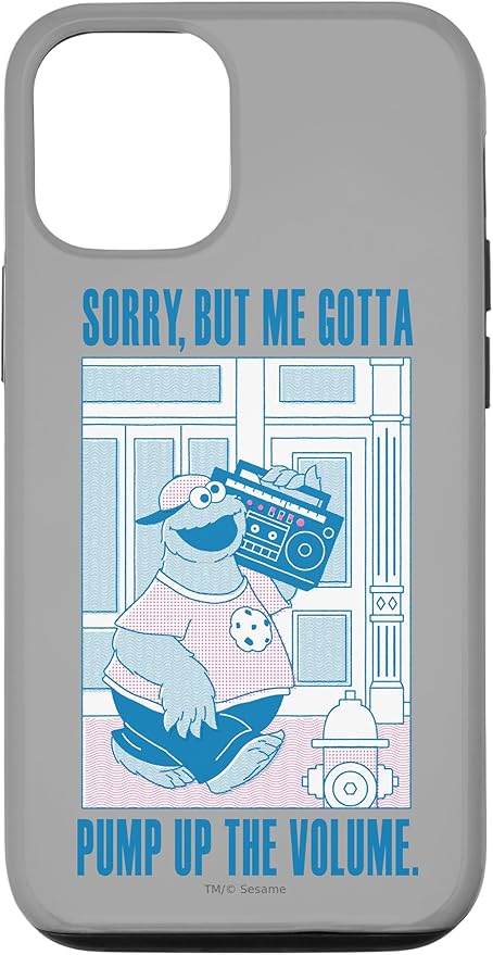 iPhone 13 Pro Sesame Street Cookie Monster Me Gotta Pump Up The Volume Case